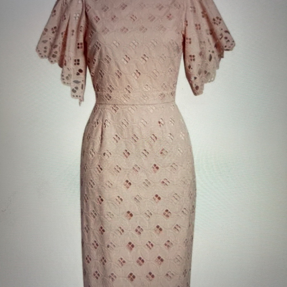 RACHEL PARCELL Women's Pink Eyelet Sheath Pink Midi Dress 2XL (16) - Picture 6 of 12